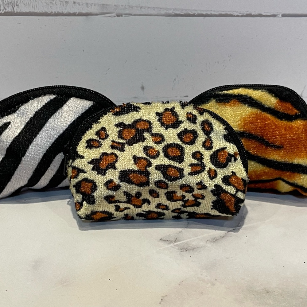 Mini Plush Animal Print Coin Purses